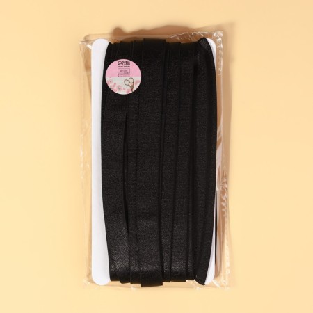 Glaps for straps, shiny, 15 mm, 10 ± 0.5 m, black color-5