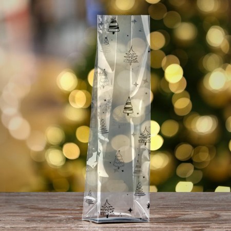 Package with a hard bottom of 6 x 8 x 30 cm "Christmas trees"