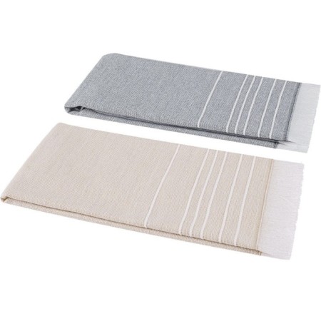 Set of kitchen towels, size 40x60 cm, color gray beige 2 pcs-1