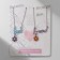 Best Friends “Uzolnutors” pendants, flowers, colored in silver, 45 cm