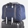 Road bag with lightning, external pocket, suitcase holder, blue color