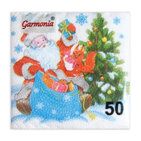 Napkins Paper Harmony “Santa Claus” 1 layer, 24x24, 50 pcs.-1