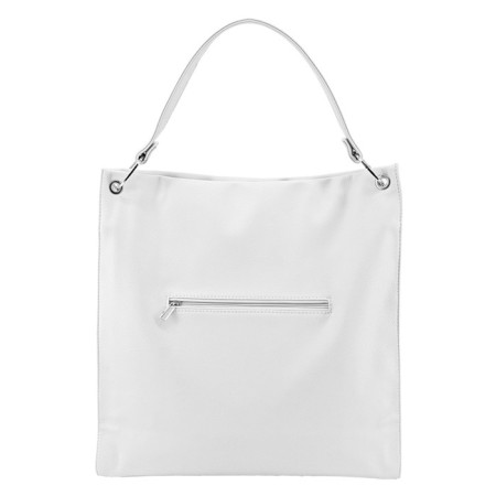 Female bag, artificial leather, white 39x10x41 cm-1