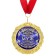 Medal on the postcard "Best Husband", Diam.7 cm