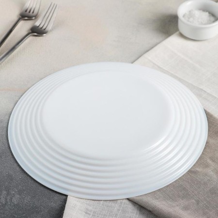 Plate flat Harena, d = 25 cm, white color-2
