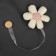 Picking for curtains "Flower", d = 10 cm, milk/pink color