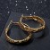 Earrings “Geometry” uneven lines, color gold, d = 3.5