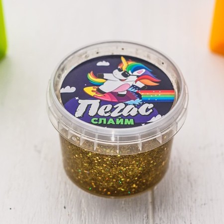 Slime "Pegas" holography, gold, 90 g