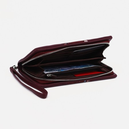 Women's wallet with lightning, burgundy color-3