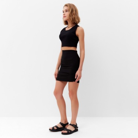Women's skirt Minaku: Casual Collection Black Color, Rr. 46-1