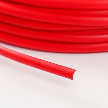 Smooth artificial rattan 7 mm 100 m half a pipe (red)-3