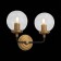 Sconces st. SL234.401.02. Varieta. 2x40 watts, E27, 36x27 cm, black color, gold