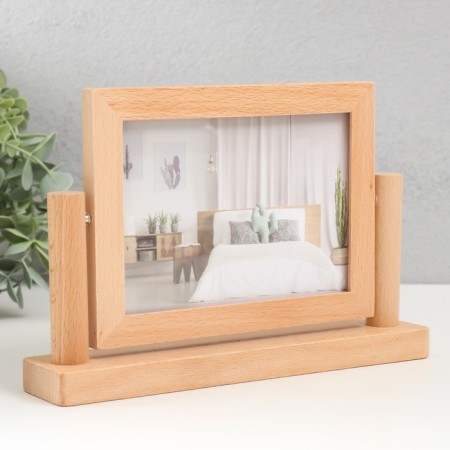 Photo frame in 2 photos 10x15 cm "Twist bilateral" beige 22x4.5x15 cm-2
