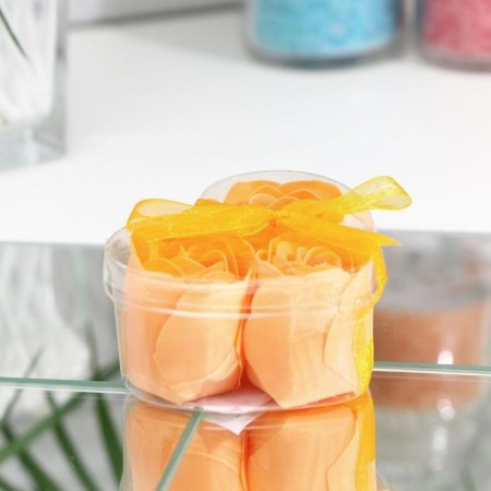 Soap roses, orange, set of 3 pcs.-1