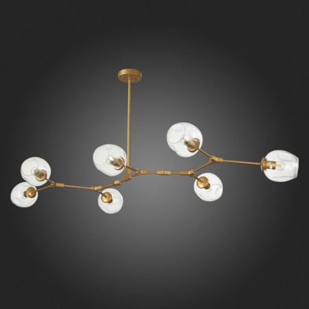 Suspended EVOLUCE lamp. Sle154823-07. Rametto. 7x40 watts, E27, 181x80x33 cm, golden color-4
