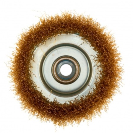 Matrix Ushm brush, d = 125 mm, m14, cup, brass -tiered twisted wire-2