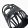 Dog muzzle No. 4 with a tripartite strap, rubber, DN 9 cm, ohm 31.5 cm, black