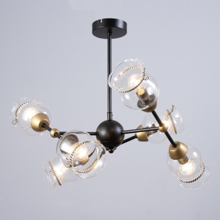 The base for the chandelier loft 6x60W E14 is black-6