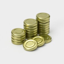 A set of metal lids for bottles, 20 pcs, so-43 mm
