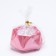 Candle "Hexagon. Marble" in a candlestick of gypsum is small, 7x3.5cm, pink