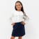 Children's shirt KAFTAN with a collar, p. 38 (146-152), white
