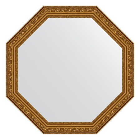 Mirror in the baguette frame, vignette aged gold 56 mm, 60.4x60.4 cm