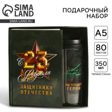 Gift set: Diary in a solid cover A5, 80 liters. And thermostatic 350 ml 
