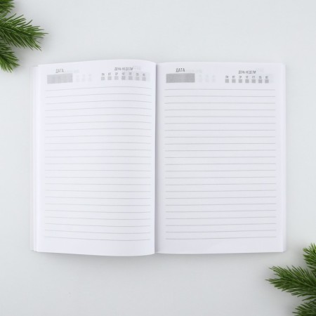 Gift New Year's set: a diary in a thin cover and a pen "Happiness in the New Year"-2