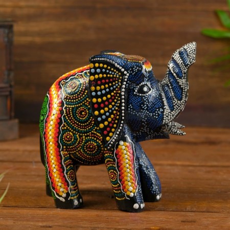 Souvenir tree "Elephant with a point pattern" 15x8x18 cm, mix