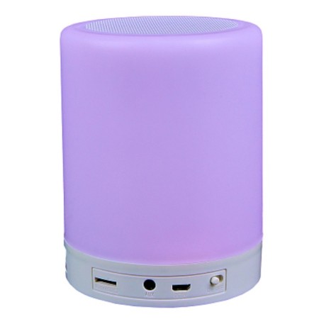 Portable column Pero WS04, 3 W, Bluetooth 5.3, 400 mAh, backlight, white-3