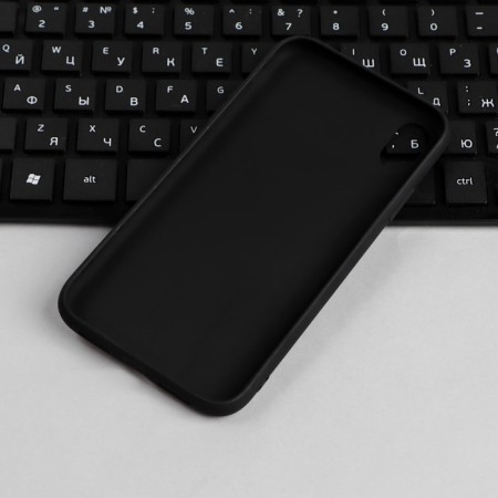 Case for iPhone XR, silicone, matte, black-2