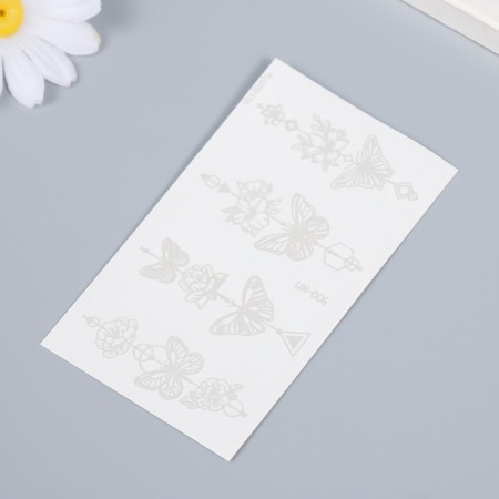 Tattoo on the body black waterproof "pendants with butterflies" 10.5x6 cm-1