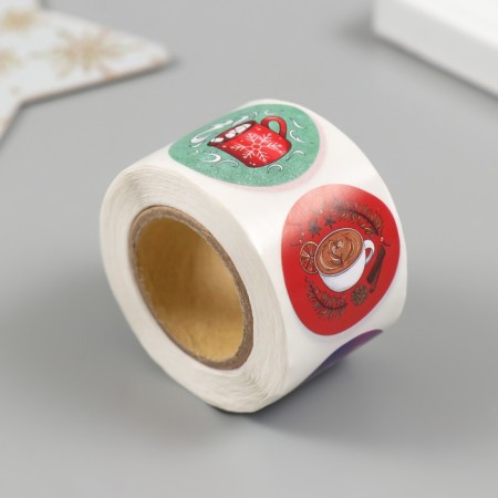 New Year Stick Paper "Santa Claus" d = 2.5 cm 252 pcs in roll-1