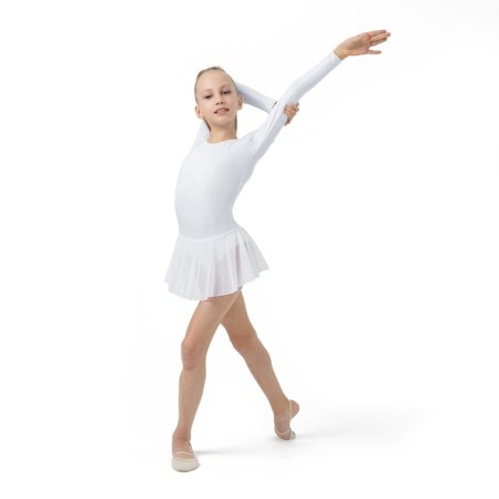 A swimsuit for gymnastics and dancing Grace Dance, p. 32, white color-3