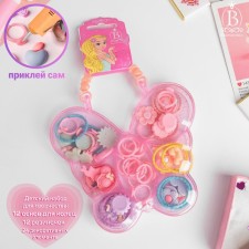 A children's kit for creating rings and gum for hair “Assorted”, Mix shape, Mix color