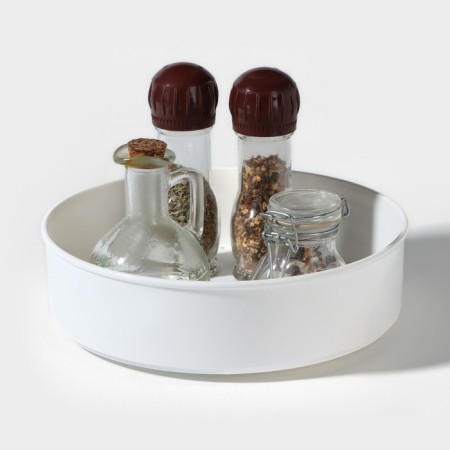 Plastic tray rotating, d = 23 cm, white color