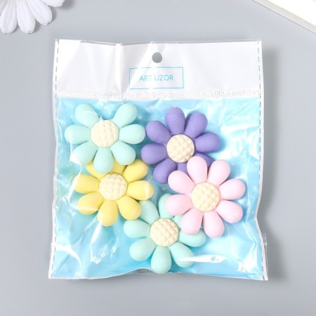 Busina for creativity Plastic "Sunflower" pastel matte mix 1.3x4x4 cm-3