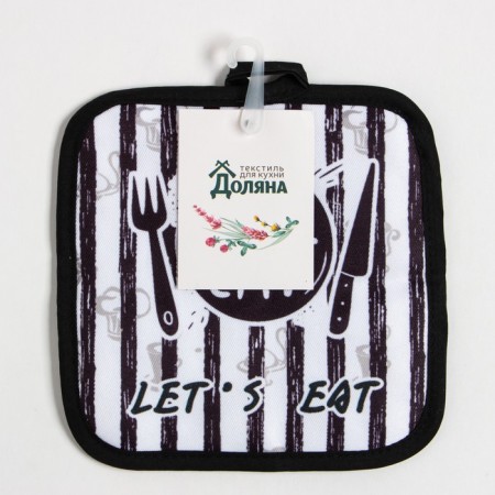 Прихватка Доляна "Eat" 17х17 см, 100% п/э-3