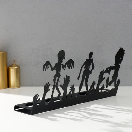 Summary Metal for 5 candles "Halloween. The rebels" black 17.8x29.5x6 cm-3