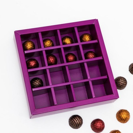 Box for sweets, 16 pcs, "umbrellas", 17.7 x 17.7 x 3.8 cm-2