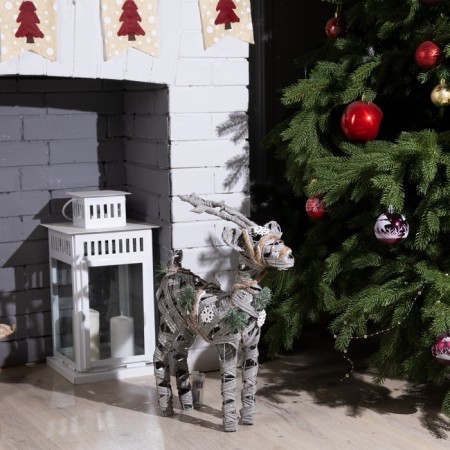 LED figure "Gray Deer" 34 × 48 × 12 cm, metal, textiles, AAX2 batteries (not in the kit), glow warm white-1