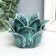 Ceramics candlestick on 1 candle "Rose leaves" D-4.2 cm blue 13x13x9 cm