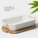 Board of heat -resistant ceramics Bellatenero, 31 × 19 × 7.5 cm, white color