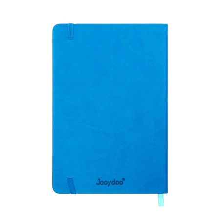 Leduced Diary A5, 140l, Cage, leatherette, elastic band, yellow cut, blue-12