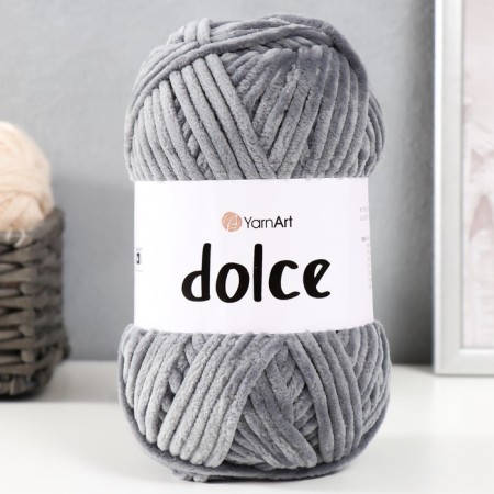 Yarn "Dolce" 100% micropoliester 120m/100g (760 gray)-1