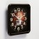 Wall clock, series: kitchen, "cup of coffee", smooth move, d = 26 cm, brown