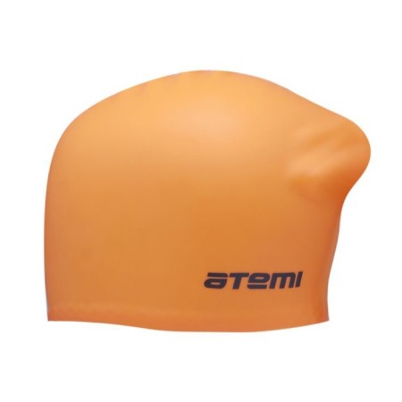 ATEMI LC-08 swimming cap, silicone, for long hair, orange color-1