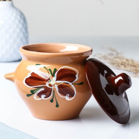 Set of pots # 5 with pens 6x0.5l, cornflower melted milk-2