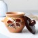 Set of pots # 5 with pens 6x0.5l, cornflower melted milk