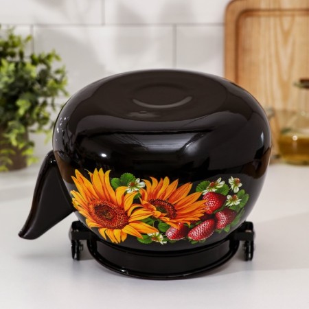 Spherical kettle, 3.5 l, induction, neckline mix, brown color-3